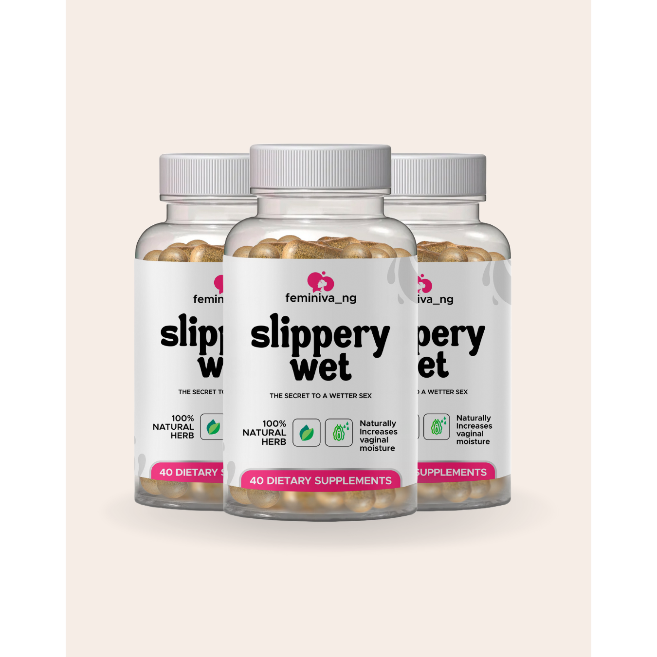 SLIPPERY WET VAGINAL DRYNESS RELIEF NATURAL LUBRICATION SUPPLEMENTS –  feminiva_ng